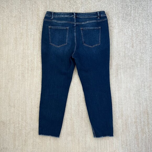 Vervet Emerson Blue Raw Hem Crop Skinny Jeans 20 - Picture 4 of 11